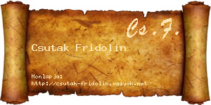 Csutak Fridolin névjegykártya